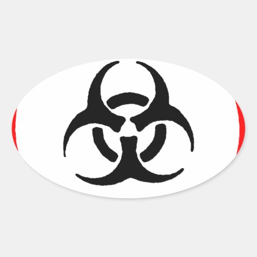 Sticker Ovale pathogènes transmis par le sang (Devant)