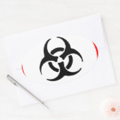 Sticker Ovale pathogènes transmis par le sang (Enveloppe)