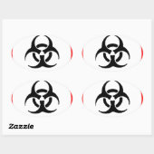 Sticker Ovale pathogènes transmis par le sang (Feuille)
