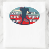 Sticker Ovale Patriotic USA Hope Graphisme Art Design (Sac)