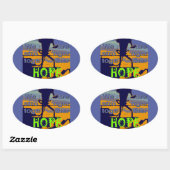 Sticker Ovale Patriotique USA Hope Graphisme (Feuille)