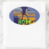 Sticker Ovale Patriotique USA Hope Graphisme (Sac)