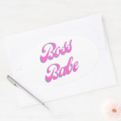 Sticker Ovale Patron Babe (Enveloppe)