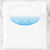 Sticker Ovale Patrouilles Bleues Et Blancs Avec Arrière - plan D (Sac)