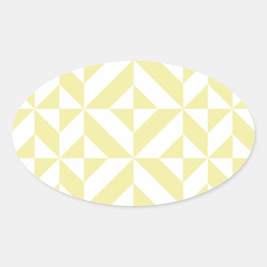 Sticker Ovale Patters de Pale Yellow (Devant)