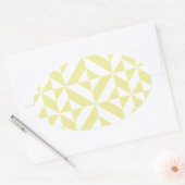 Sticker Ovale Patters de Pale Yellow (Enveloppe)
