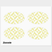 Sticker Ovale Patters de Pale Yellow (Feuille)