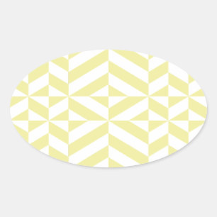 Sticker Ovale Patters de Pale Yellow