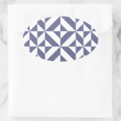 Sticker Ovale Patters Midnight Blue Geometric Deco Cube (Sac)