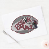 Sticker Ovale Pause et exécution (Enveloppe)