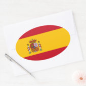 Sticker Ovale Pavillon national d'Espagne (Enveloppe)