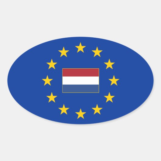 Sticker ovale Pays-Bas de l'Union européenne (Devant)
