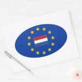 Sticker ovale Pays-Bas de l'Union européenne (Enveloppe)