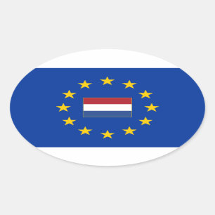 Sticker ovale Pays-Bas de l'Union européenne