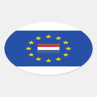 Sticker ovale Pays-Bas de l'Union européenne