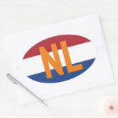 Sticker Ovale Pays-Bas - drapeau/ NL (Enveloppe)