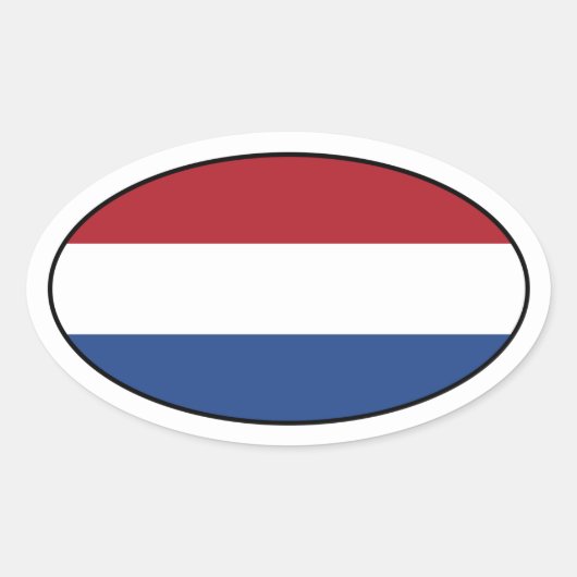 Sticker ovale Pays-Bas Flag (Devant)