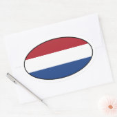 Sticker ovale Pays-Bas Flag (Enveloppe)