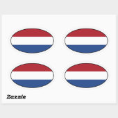 Sticker ovale Pays-Bas Flag (Feuille)