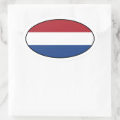 Sticker ovale Pays-Bas Flag (Sac)