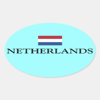 Sticker ovale Pays-Bas Nederland Vlag Ovale