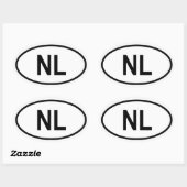 Sticker Ovale Pays-Bas "NL" (Feuille)