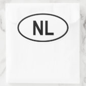 Sticker Ovale Pays-Bas "NL" (Sac)