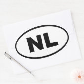 Sticker Ovale Pays-Bas NL Europe (Enveloppe)