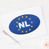 Sticker Ovale Pays-Bas NL Union européenne (Enveloppe)