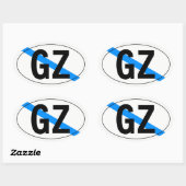 Sticker Ovale « pays » de la Galice (Feuille)