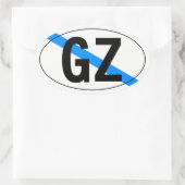 Sticker Ovale « pays » de la Galice (Sac)