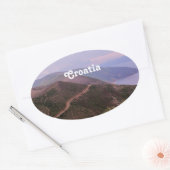 Sticker Ovale Paysage croate (Enveloppe)