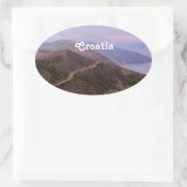 Sticker Ovale Paysage croate (Sac)