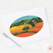STICKER OVALE PAYSAGE DE TOSCANE (Enveloppe)