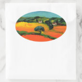 STICKER OVALE PAYSAGE DE TOSCANE (Sac)