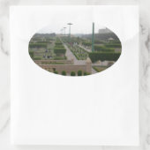 Sticker Ovale Paysage Pittoresque du parc Benazir Imprimer (Sac)