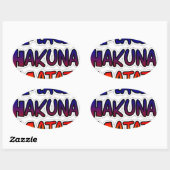 Sticker Ovale Peace Hakuna Matata Gradient Art (Feuille)
