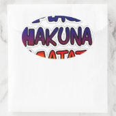 Sticker Ovale Peace Hakuna Matata Gradient Art (Sac)