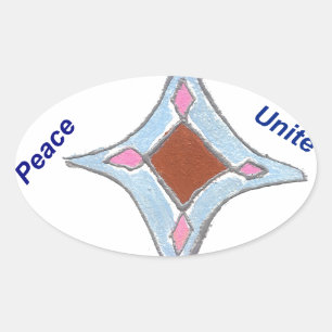 Sticker Ovale Peace Love Unity hakuna matata .png