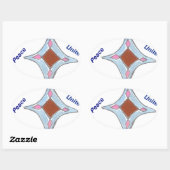 Sticker Ovale Peace Love Unity hakuna matata .png (Feuille)