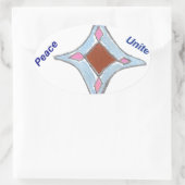 Sticker Ovale Peace Love Unity hakuna matata .png (Sac)