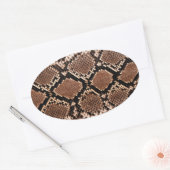 Sticker Ovale Peau de Crotale Diamondback de l'Ouest (Enveloppe)