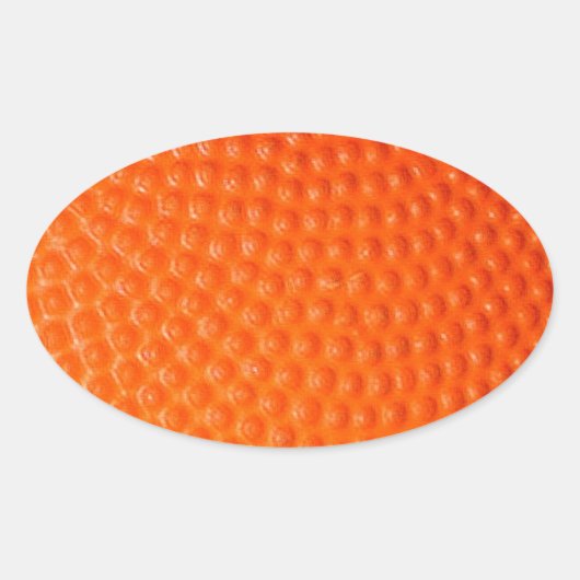 Sticker Ovale Peau de fermeture du basket-ball (Devant)