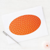 Sticker Ovale Peau de fermeture du basket-ball (Enveloppe)