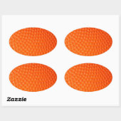 Sticker Ovale Peau de fermeture du basket-ball (Feuille)