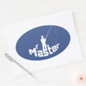 Sticker Ovale Pêche à la mouche (Enveloppe)