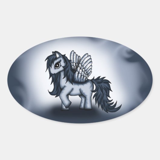 Sticker Ovale Pegasus Pony (Devant)