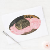 Sticker Ovale Peignoir d'Indigo (Enveloppe)