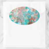 Sticker Ovale Peinture florale (Sac)