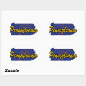 Sticker Ovale Pennsylvanie (Feuille)
